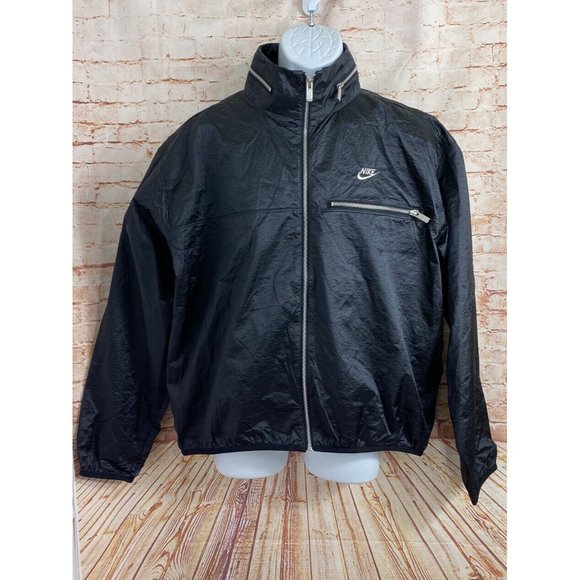 Nike Circa Black Rain Repellent Men’s Jacket Size Medium NWT Vented Zip - Picture 12 of 15